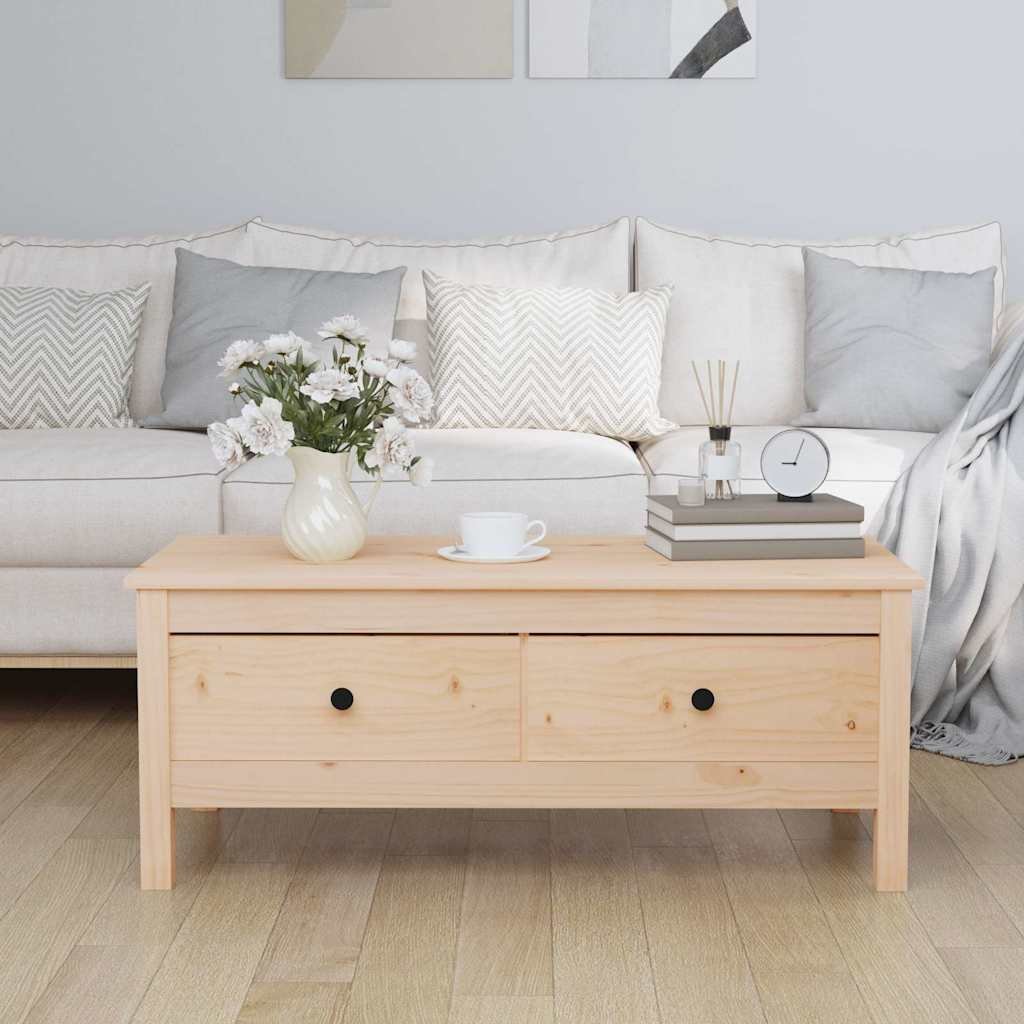 vidaXL Sohvapöytä 100x50x40 cm täysi mänty