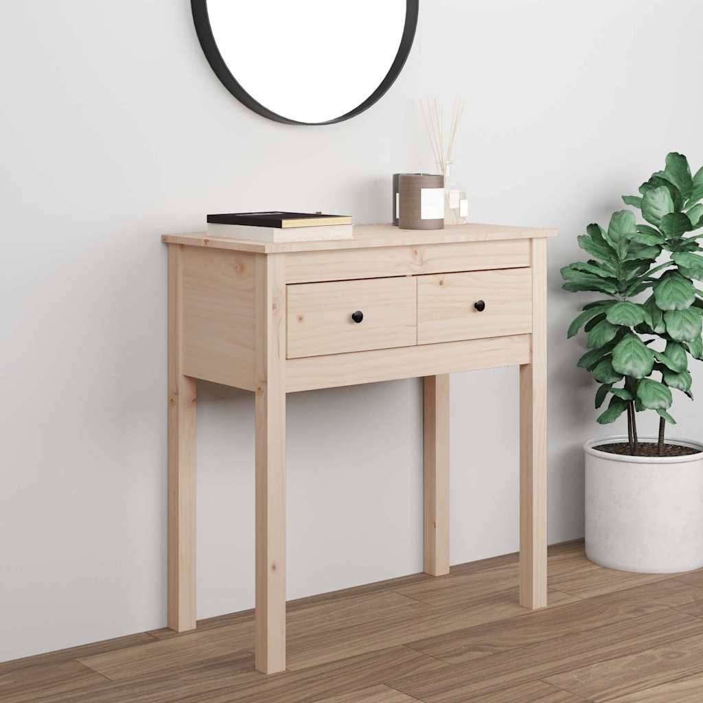 vidaXL Konsolipöytä 70x35x75 cm täysi mänty