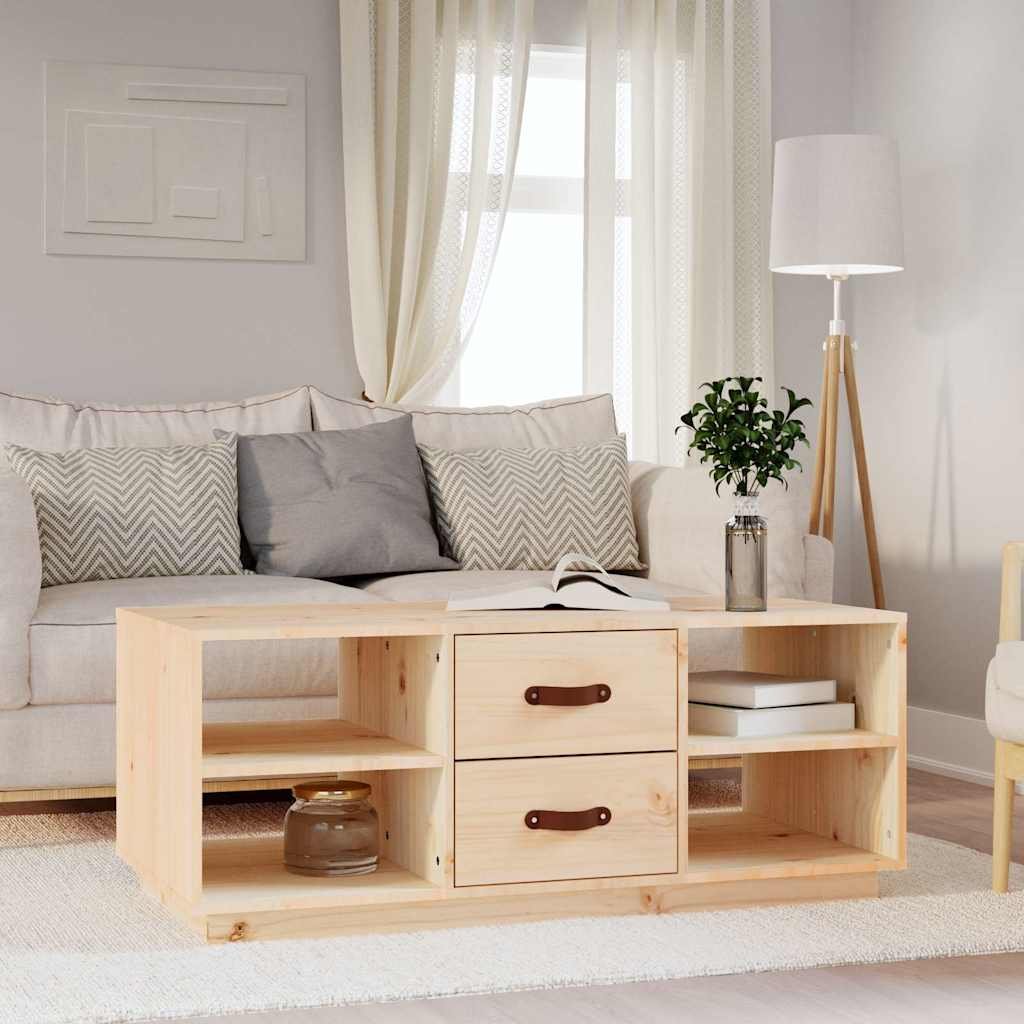 vidaXL Sohvapöytä 100x50x41 cm täysi mänty