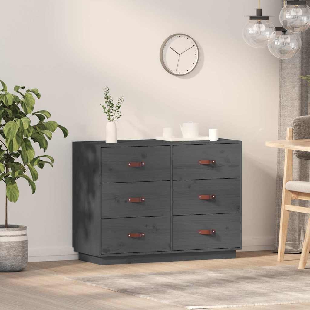 vidaXL Senkki harmaa 100x40x75 cm täysi mänty