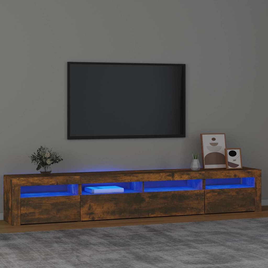 vidaXL TV-taso LED-valoilla savutammi 240x35x40 cm