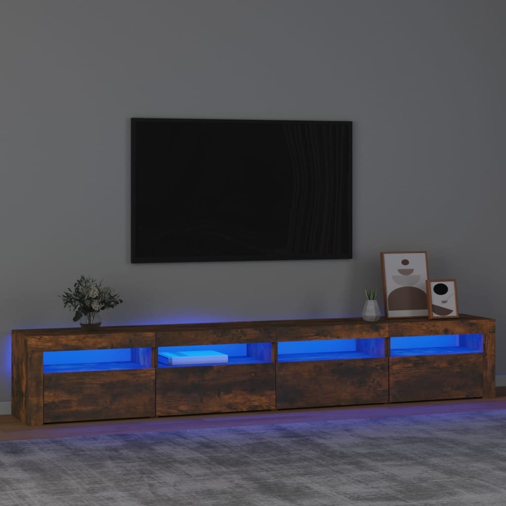 vidaXL TV-taso LED-valoilla savutammi 240x35x40 cm