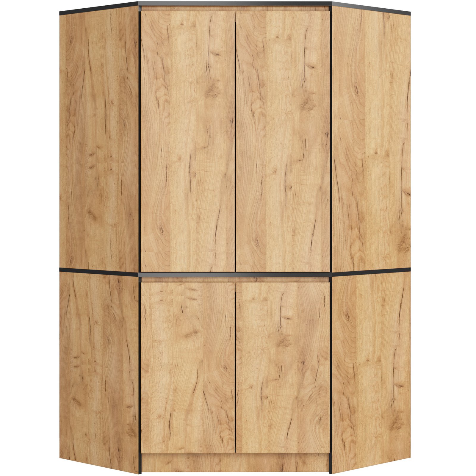 Akord Kulmavaatekaappi 4-ovinen Tammi Craft 100x50x180
