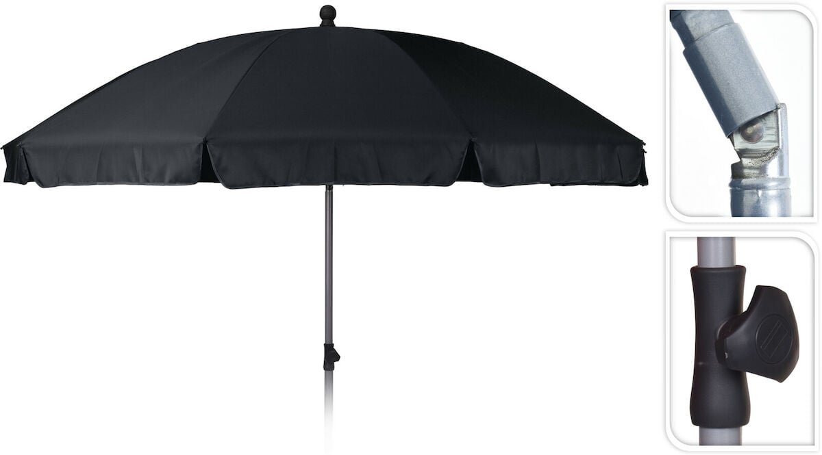 Aurinkovarjo 250 cm harmaa