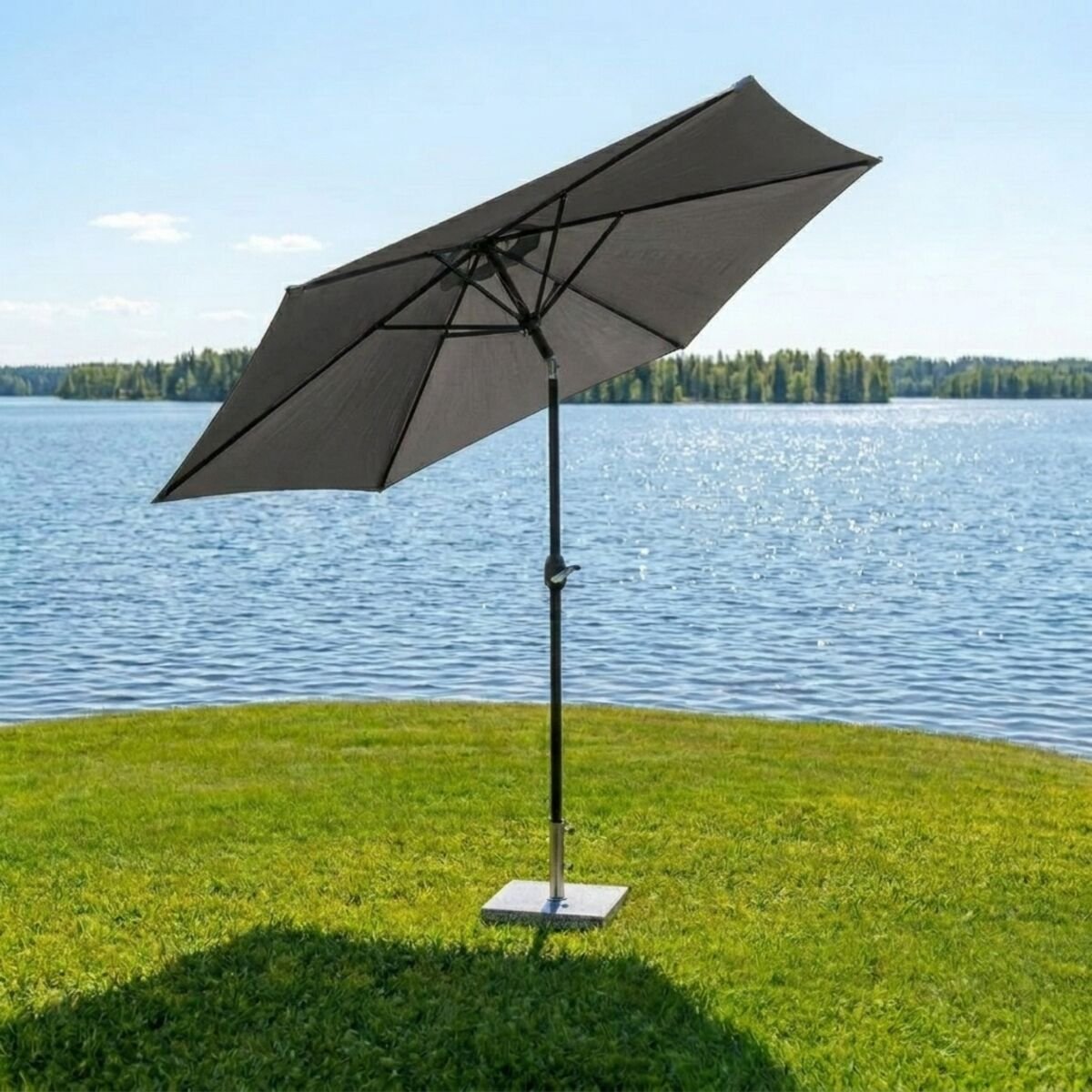 Basic aurinkovarjo 300 cm harmaa