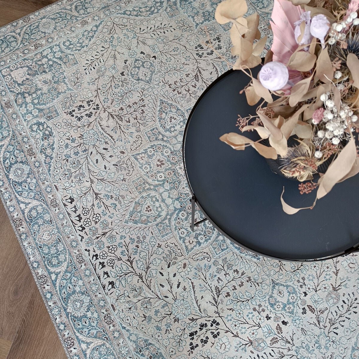 Cecilia matto 80x150 cm beige/sininen