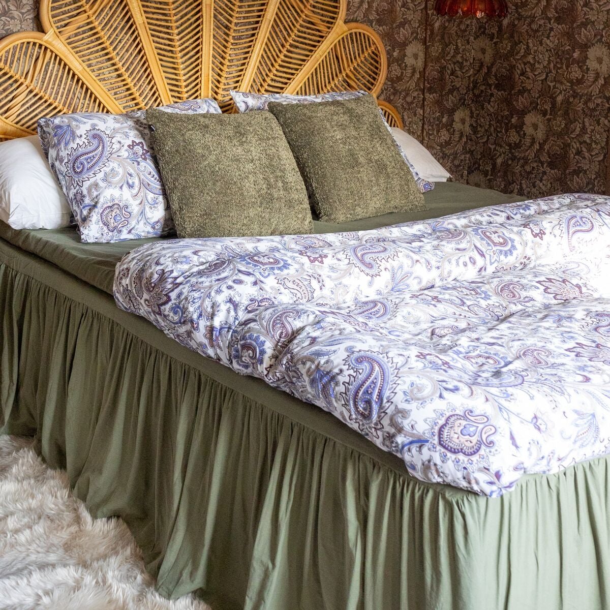 Fanni K Paisley tuplapussilakanasetti 240x210 cm+2x50x60 cm