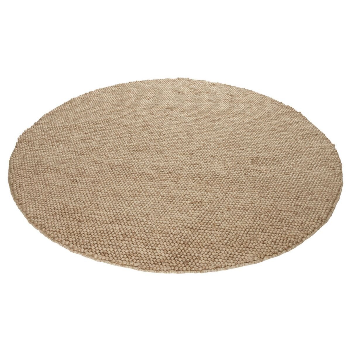 Finarte Nirvana villamatto 200 cm pyöreä vaaleanbeige