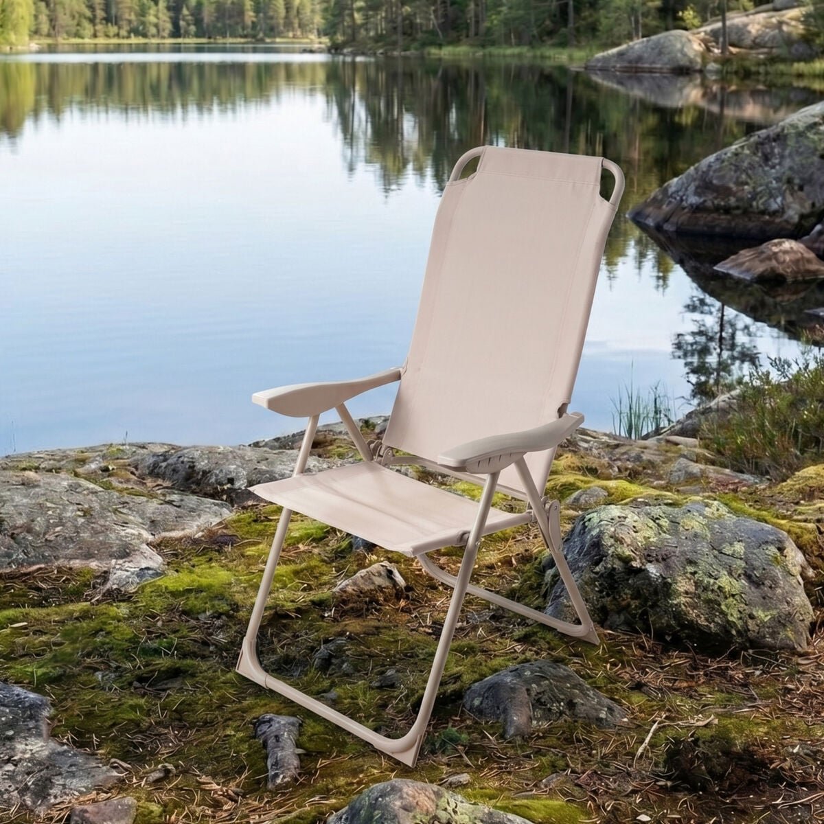 Flex caravan säädettävä retkituoli beige