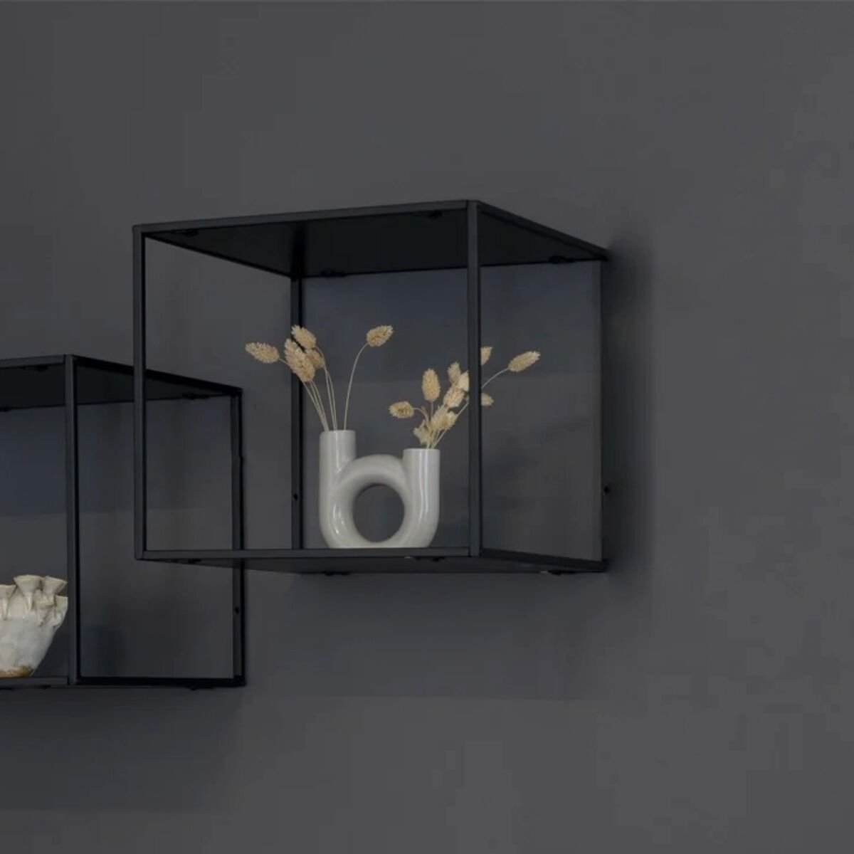 House Nordic Vita hylly musta 36x36x36 cm