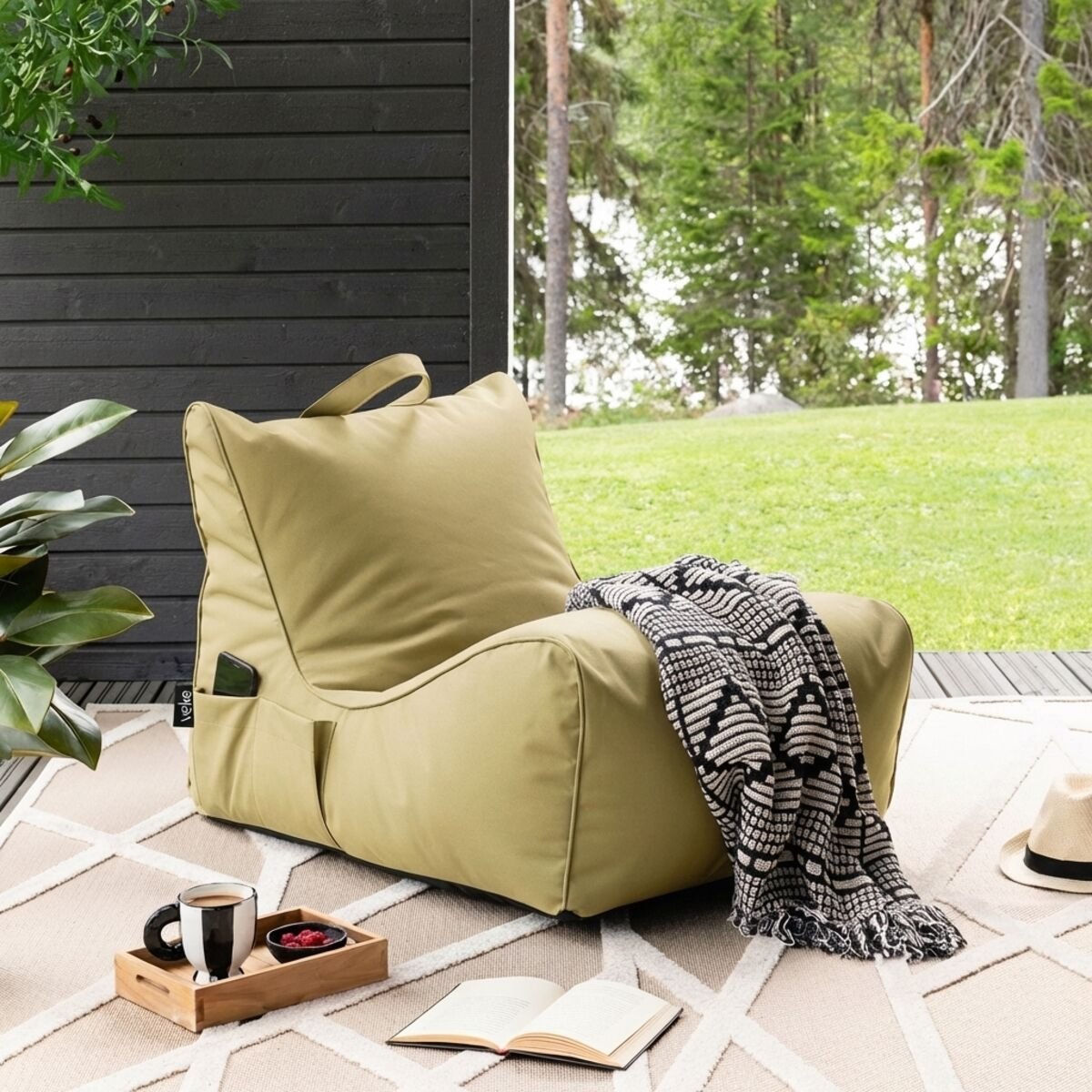 Jade Outdoor säkkituoli omenanvihreä