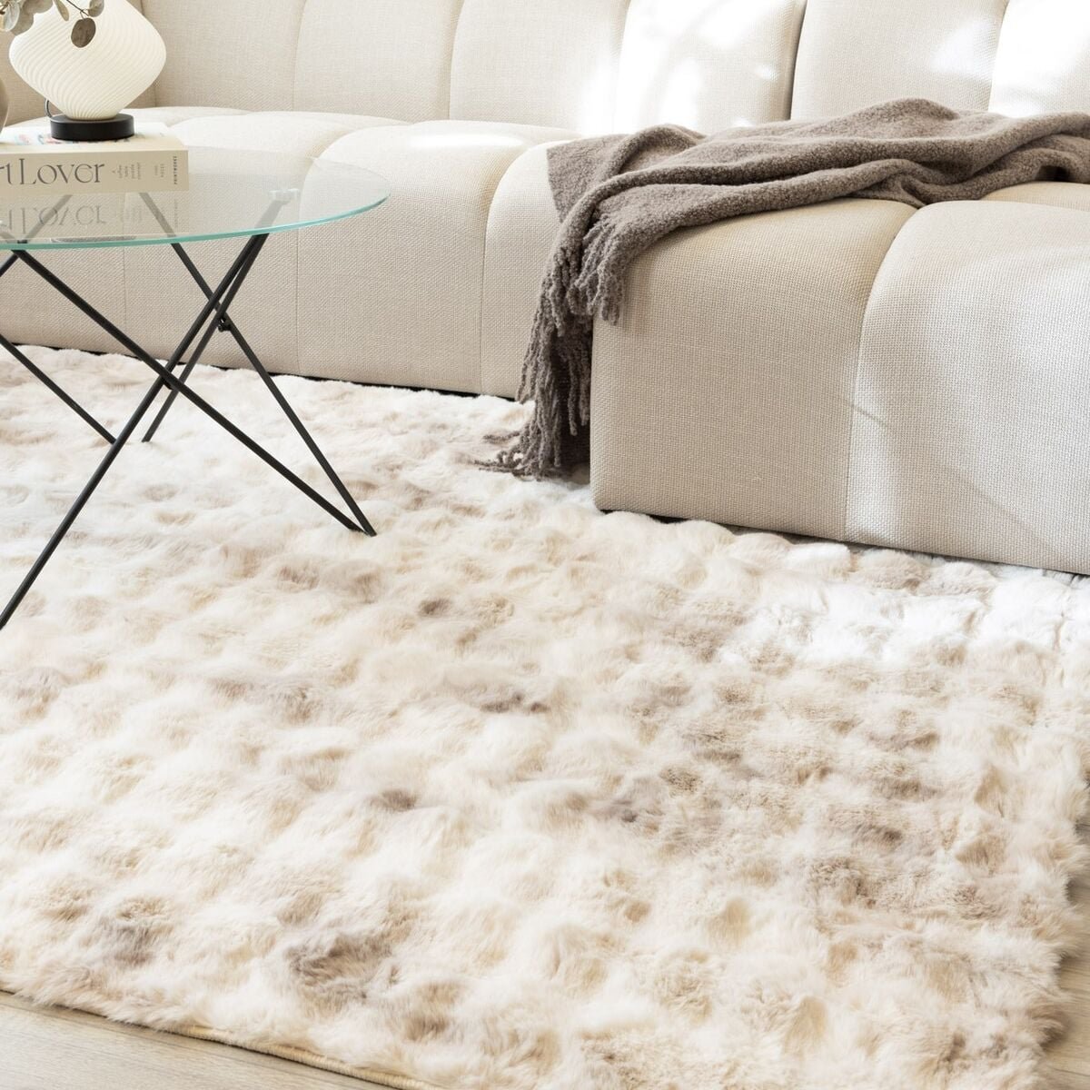KM Cloud Bubble nukkamatto 230x330 cm beige/ruskea