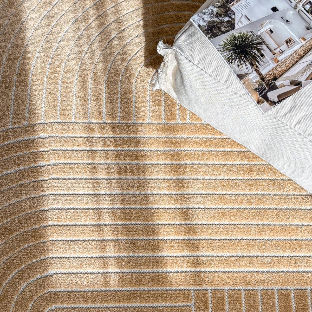 KM Hawaii Shape matto sisä- ja ulkokäyttöön 200x290 cm keltainen