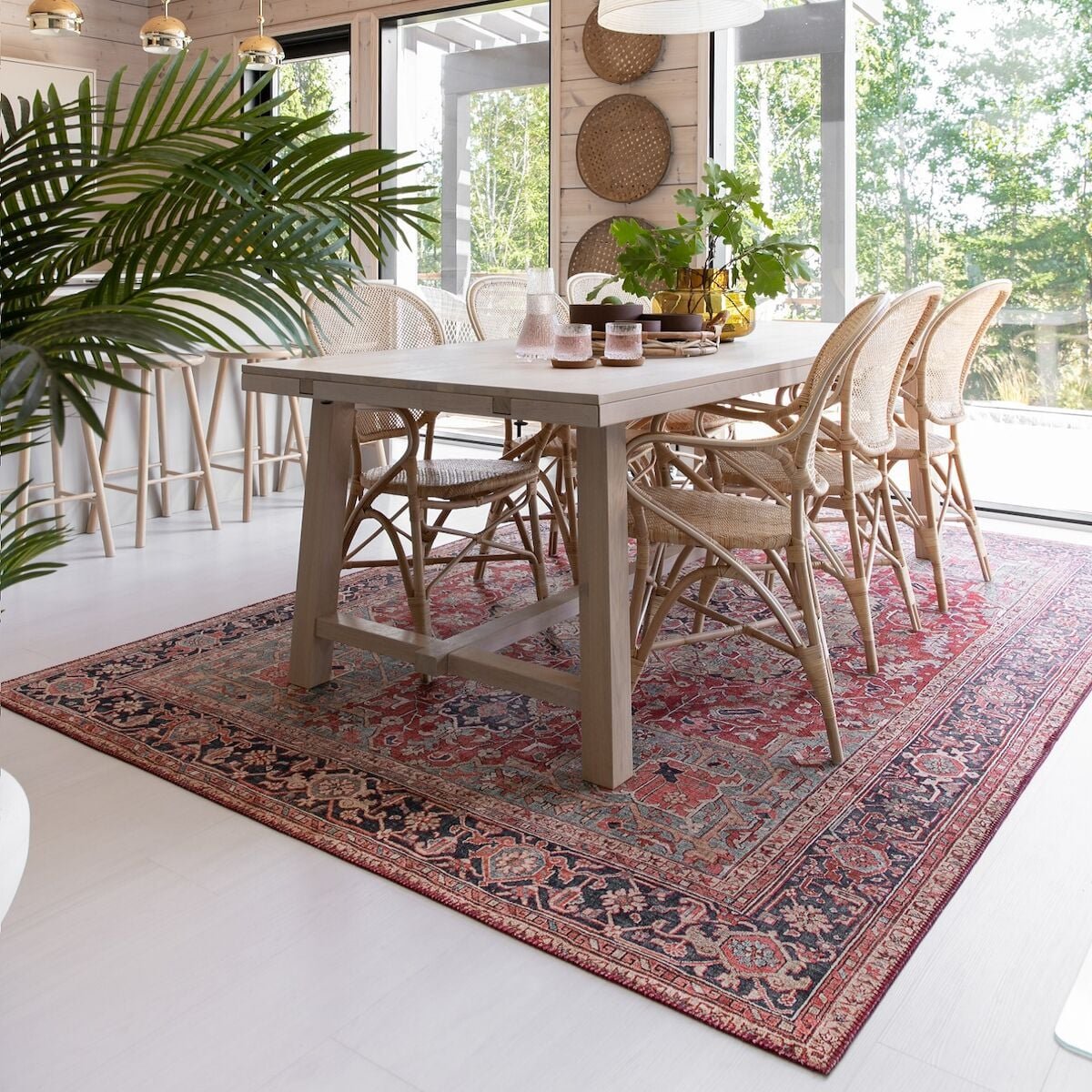 Kashmar matto 160x230 cm punainen/beige