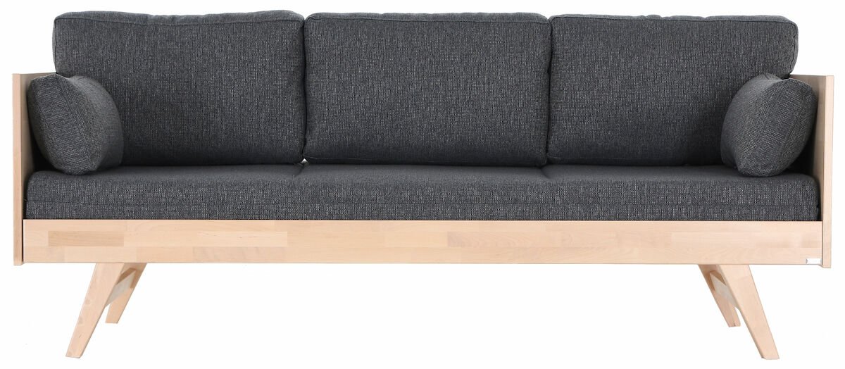 Notte vuodesohva 200 cm koivu/ harmaa patjasarja