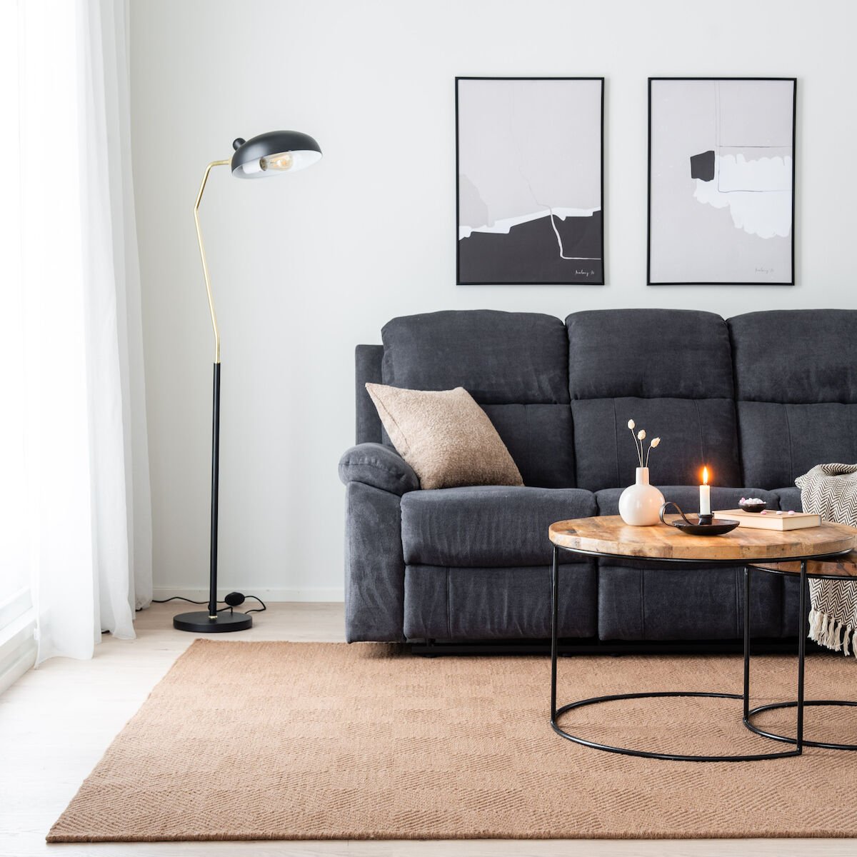 Kumpare villamatto 200x290 cm tumma beige