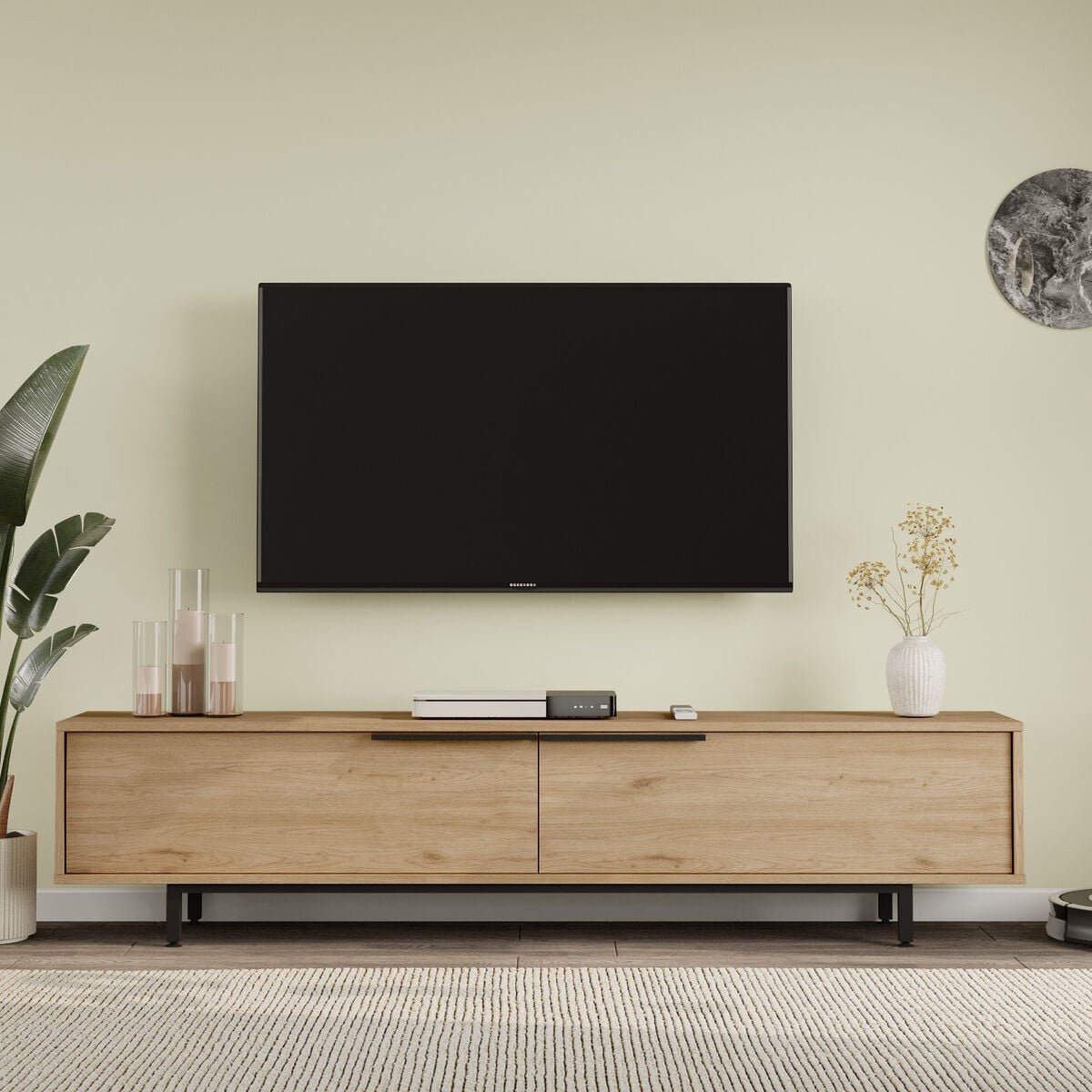 Kuusio tv-taso 200x36x45 cm tammi