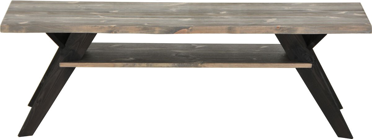 Lana tv-taso 150x45 cm savunharmaa/musta