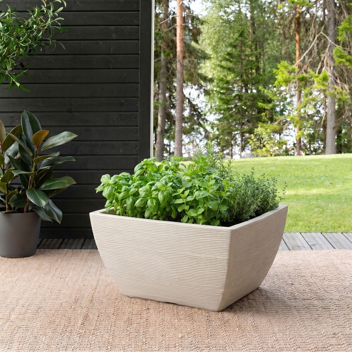 Lino kukkaruukku 52x52x25 cm hiekka