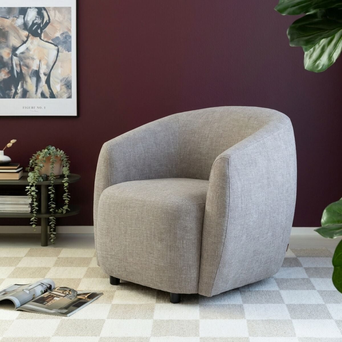Lumo nojatuoli beige Verdon 416, kuvausmalli