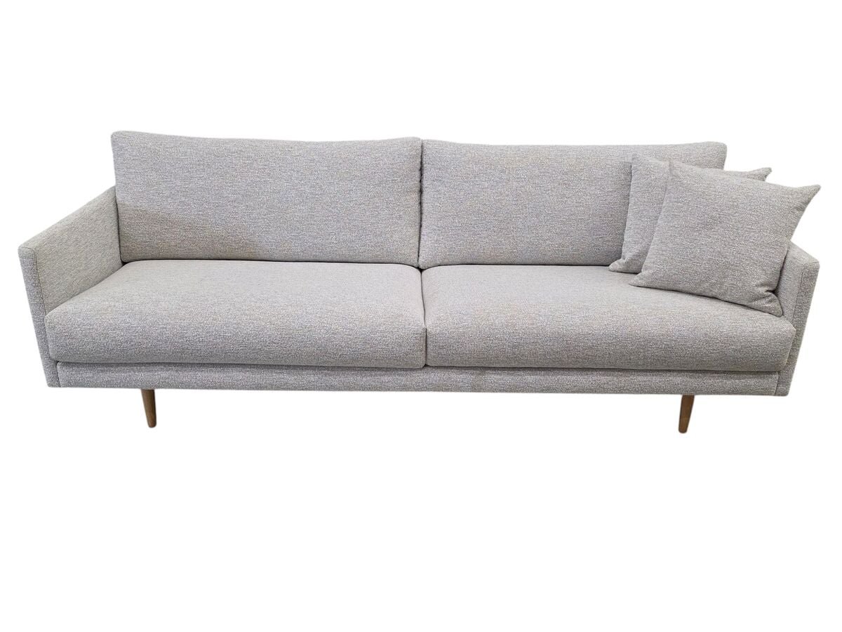 Huurre 3,5-istuttava sohva vaalea beige Lodge 110, tammi jalka