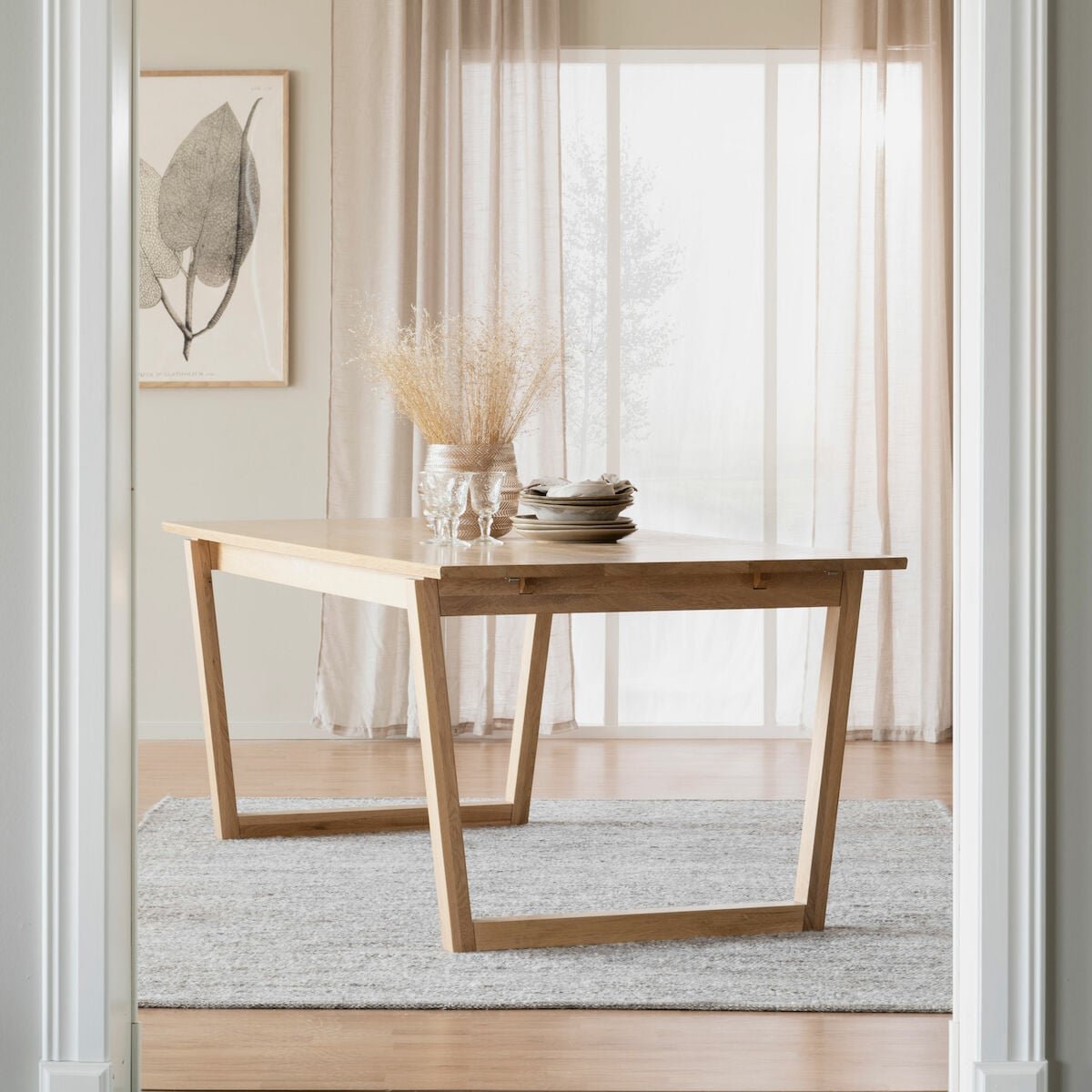 Rowico Home Colonsay ruokapöytä 215x96 cm tammi