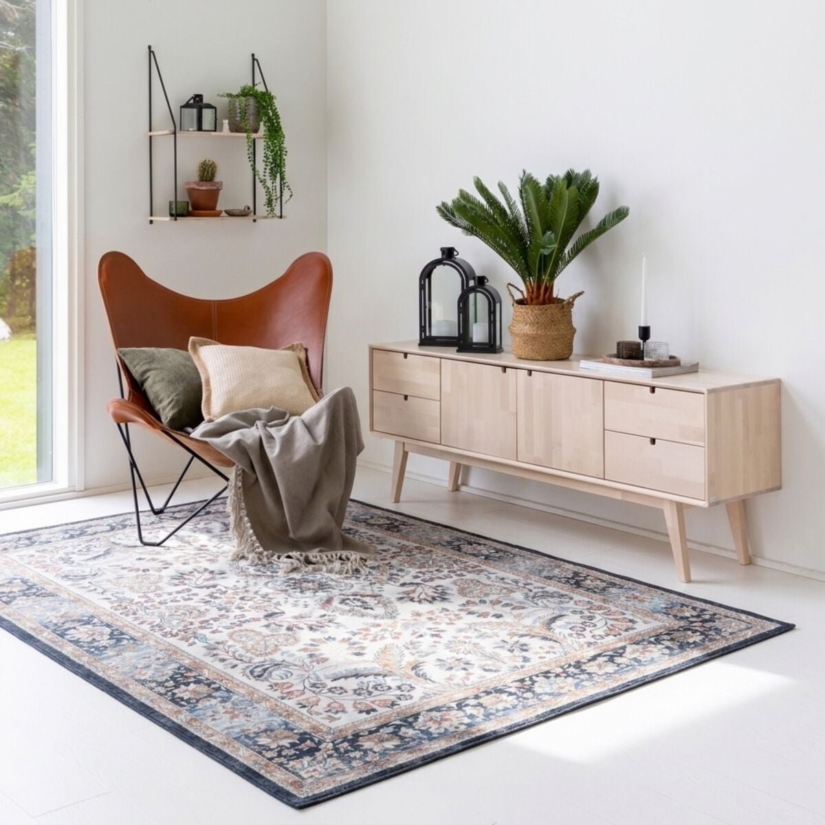 Rustic matto 160x230 sininen
