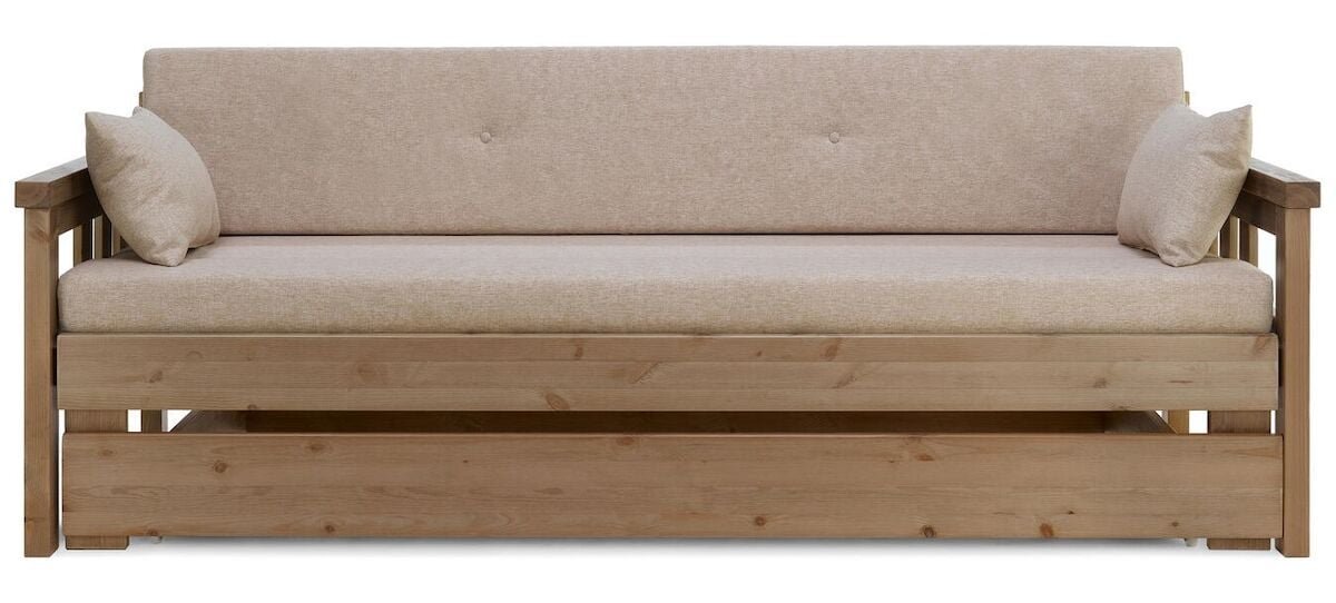 Sami 3-istuttava vuodesohvapaketti antiikkipetsattu, beige Lars 07