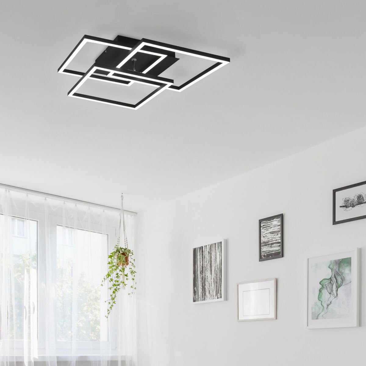 Trio Mobile LED katto-/seinävalaisin mattamusta