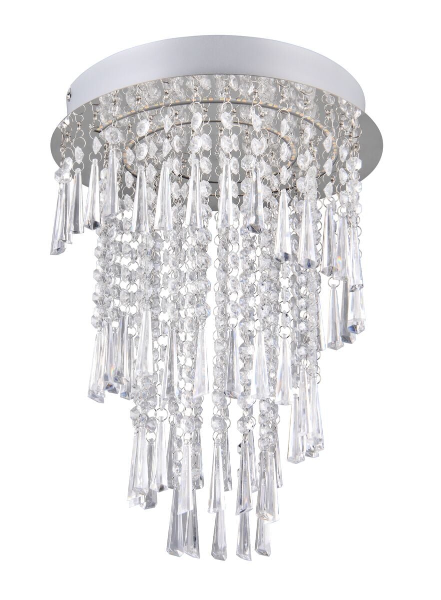 Trio Pomp LED kattovalaisin Ø30 cm kromi/kirkas