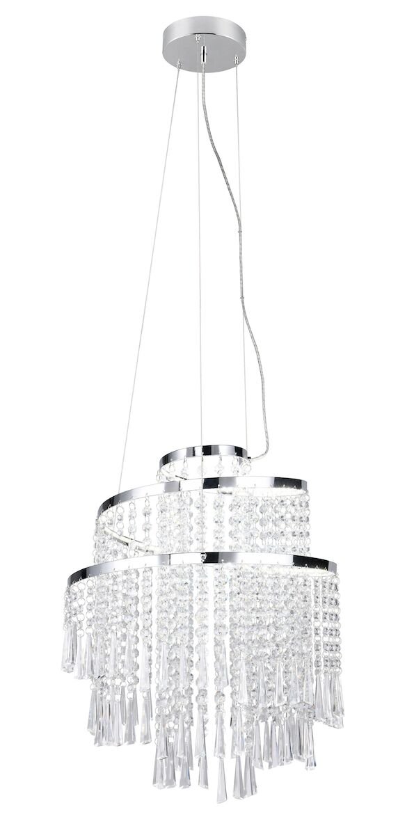 Trio Pomp LED riippuvalaisin Ø38 cm kromi/kirkas