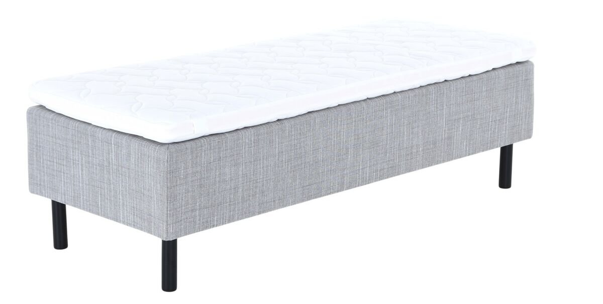 Unia Hopea runkopatjasänky L 80x200 harmaa, muoto pp, 23cm musta jalka