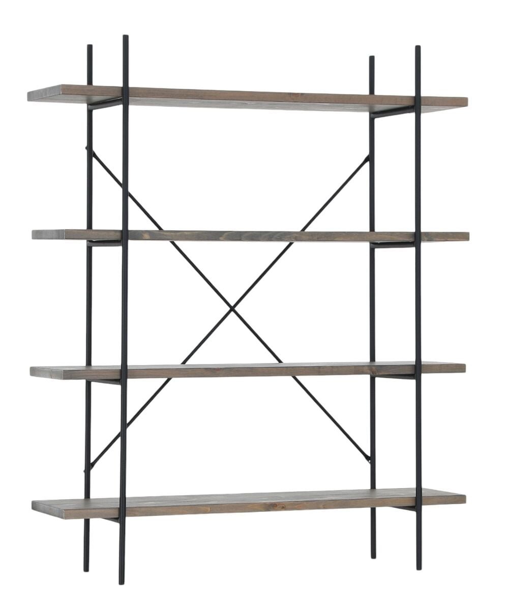 Hilja avohylly 110x31x134 cm harmaa/musta