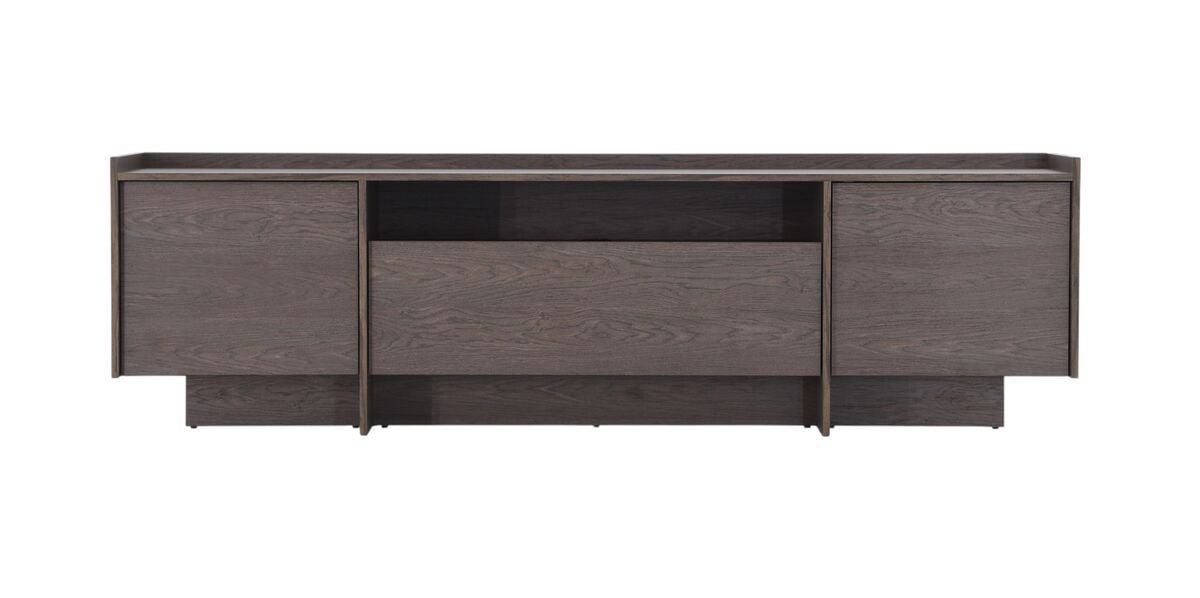 Japandi tv-taso 197x38x57 cm tummanruskea