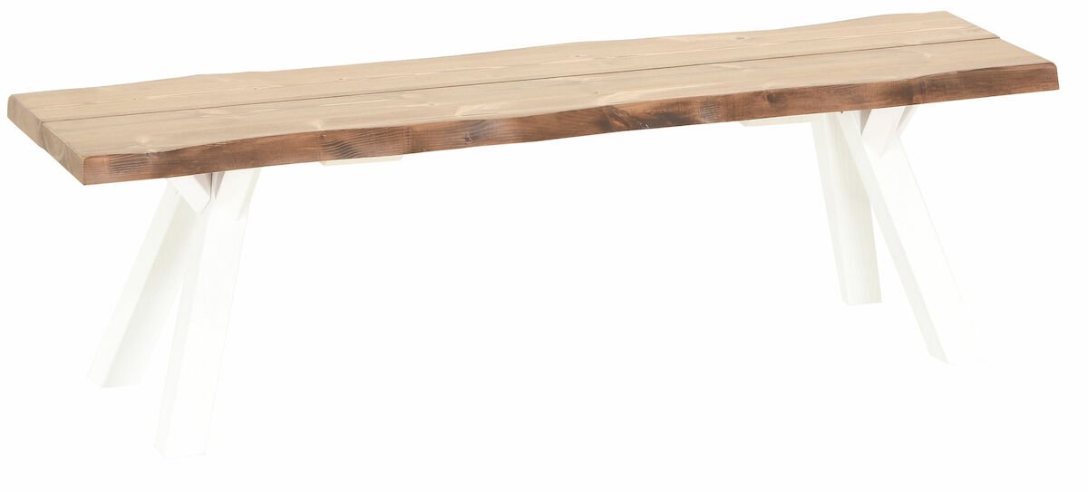 Lana terassipenkki 150 cm antiikkipetsattu/valkoinen