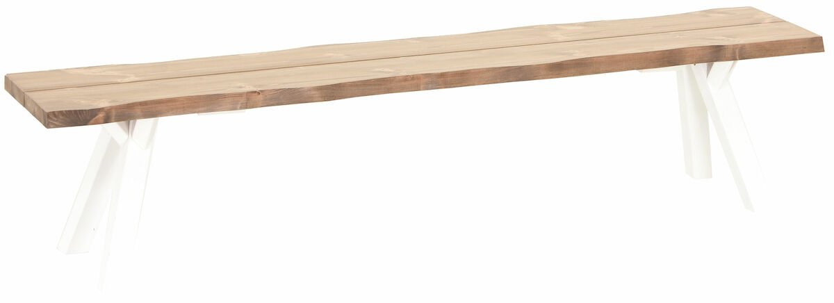Lana terassipenkki 200 cm antiikkipetsattu/valkoinen