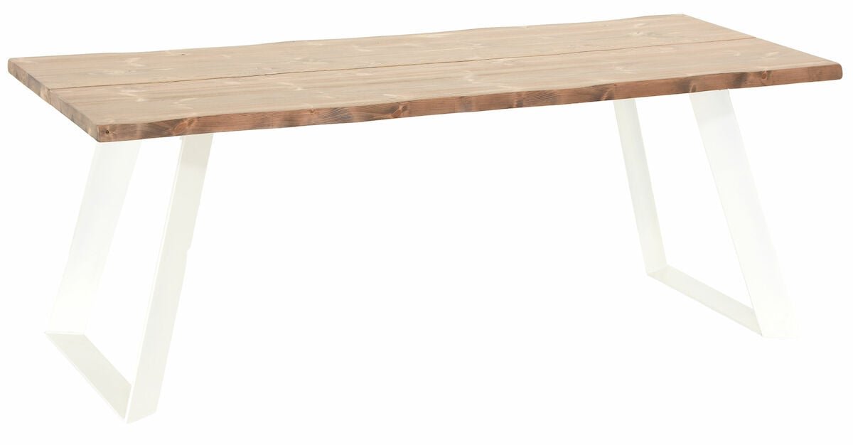 Triangel lankkupöytä 200x88 cm antiikkipetsattu/valkoinen