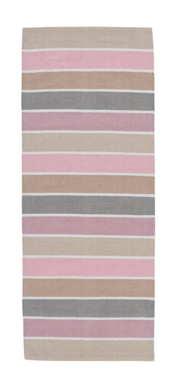 Trio puuvillamatto 80x200 cm roosa/beige