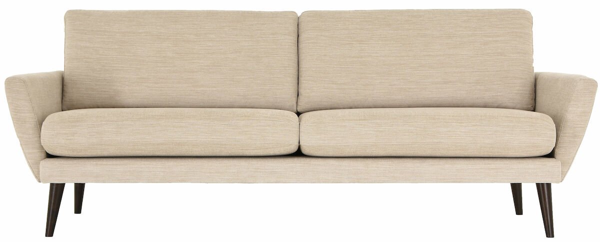 Viive 3-istuttava sohva vaalea beige Naomi 42, jalat 50100 musta