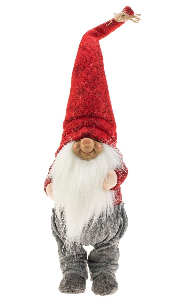 Weiste Seisova tonttu 38 cm punaharmaa/valkoparta