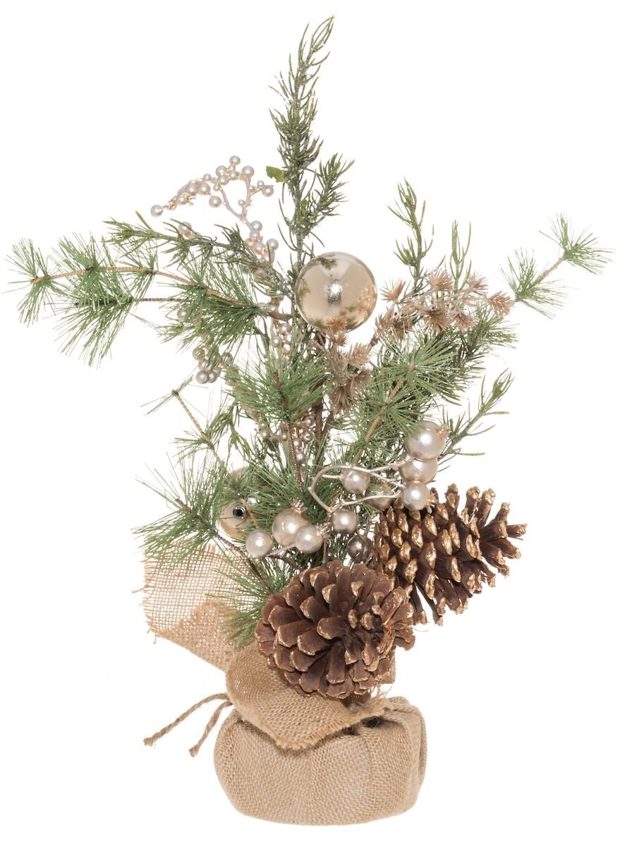 Winteria pöytäkuusi koristeilla