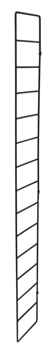 Wire hyllykiinnike 18x120 cm musta 2-laatuinen