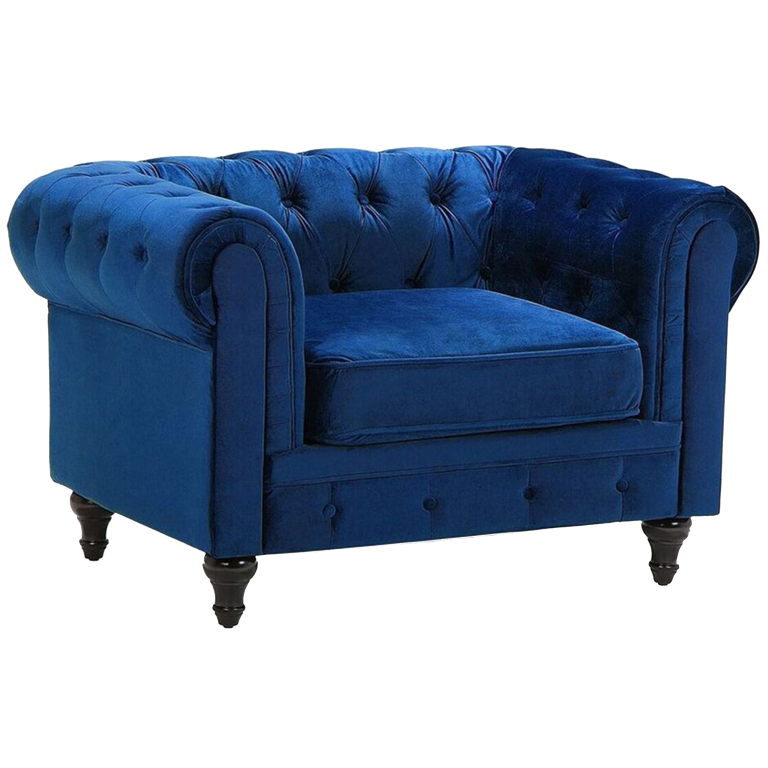Nojatuoli CHESTERFIELD sametti Laivastonsininen