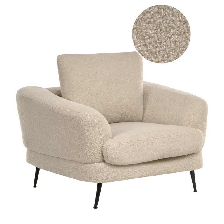 Nojatuoli KJAER buklee Vaaleanbeige
