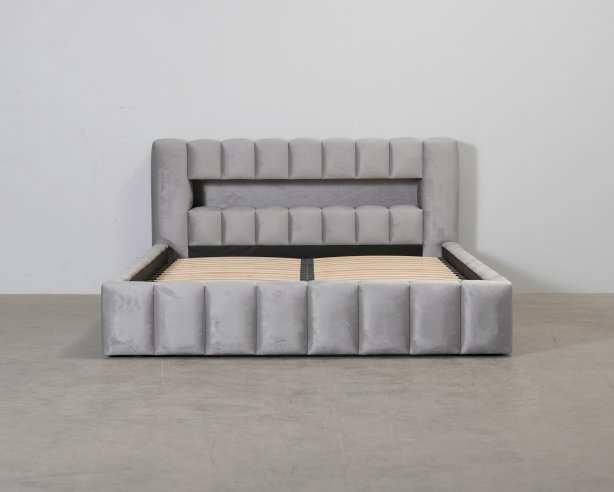 Lamica sängynrunko 180 x 200 cm vaaleanharmaa
