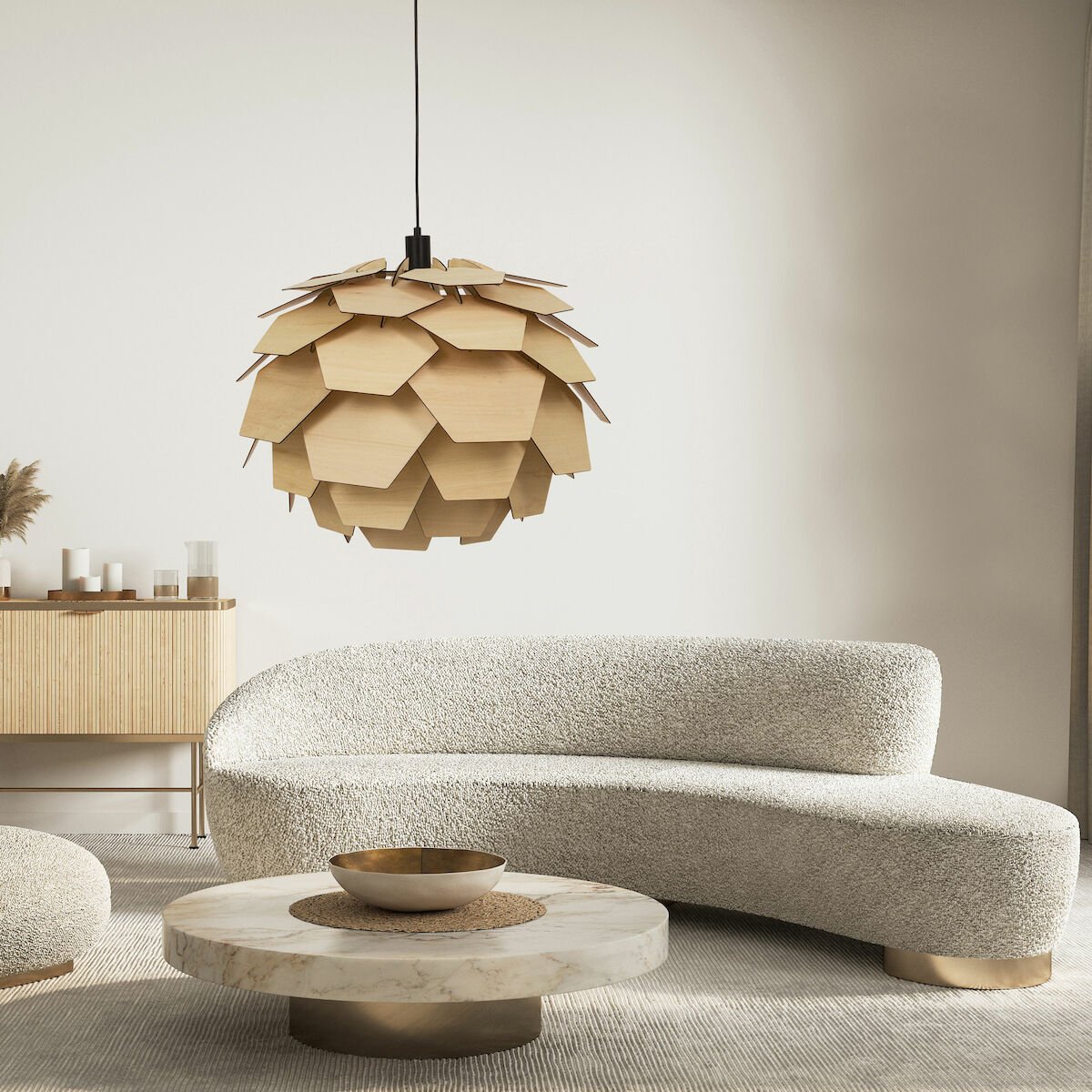 Aneta Lighting Carpatica riippuvalaisin Ø60 cm puu