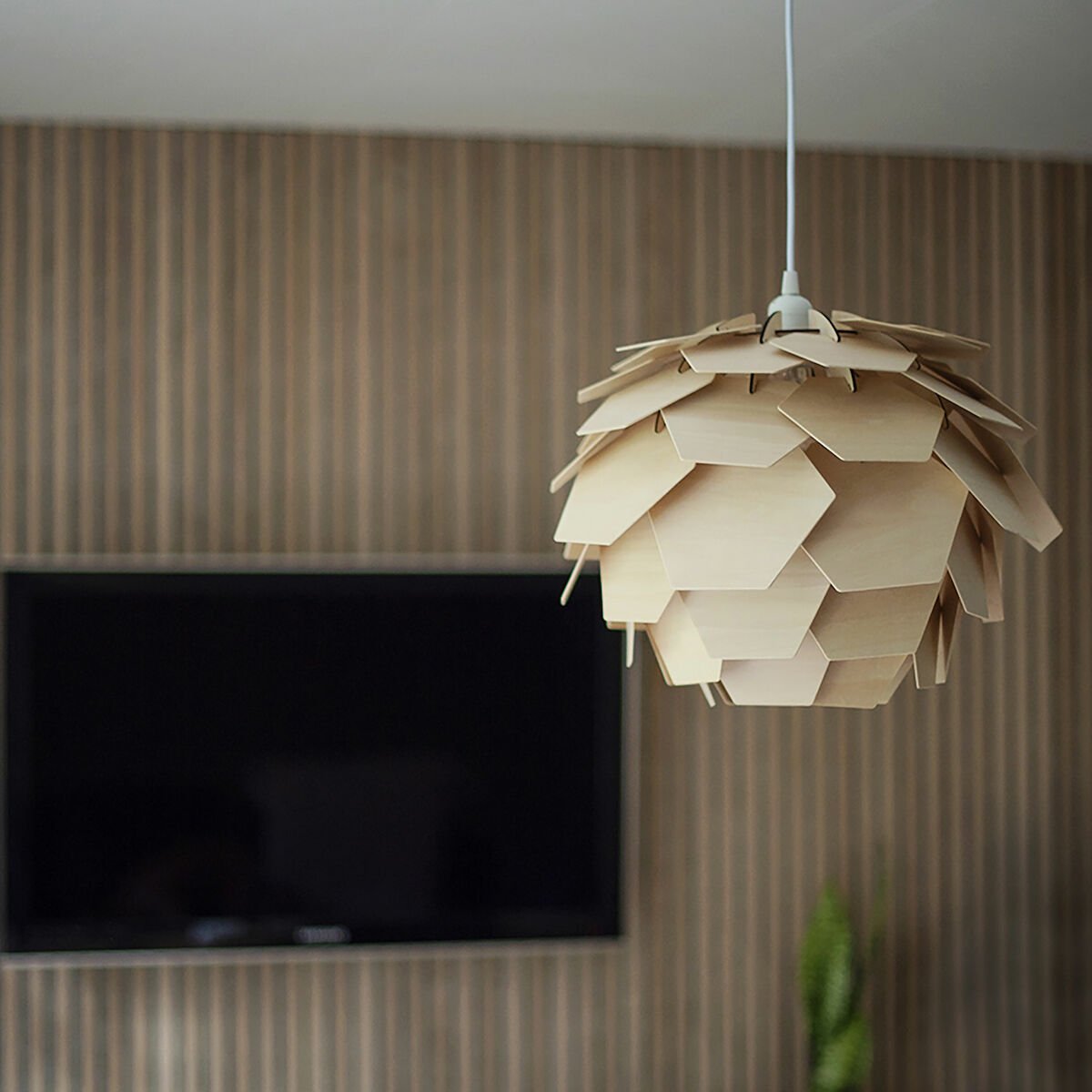 Aneta Lighting Carpatica riippuvalaisin Ø41 cm puu