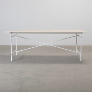 FeelDesign Cliff ruokapöytä 200 cm valkoinen / tammi
