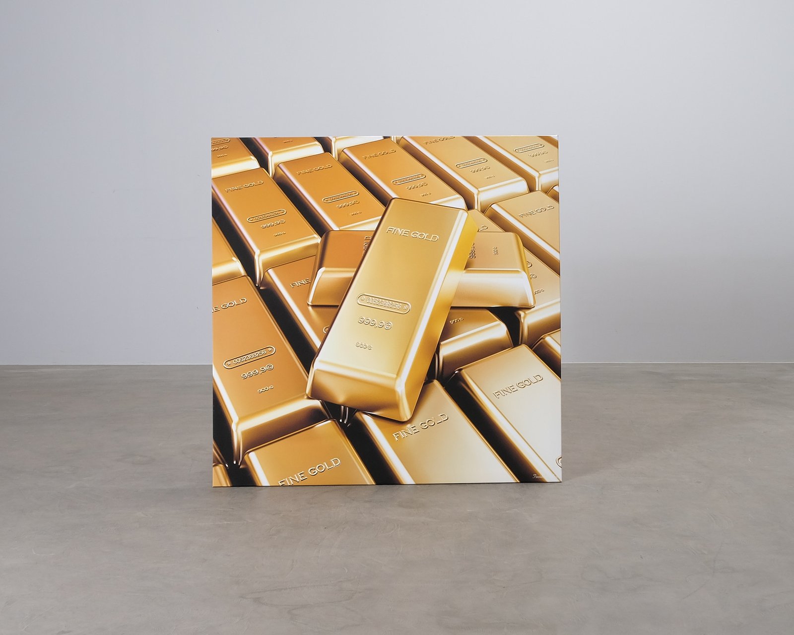 Akustiikkataulu kultaharkot 135 x 135 cm