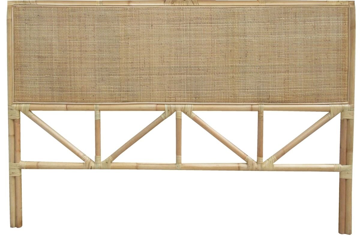 Punos sängynpääty 180 cm luonnonväri rottinki